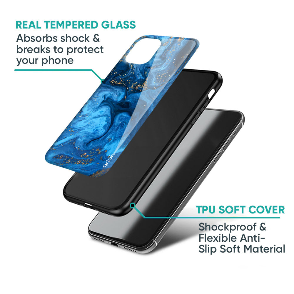 Gold Sprinkle Glass Case for Poco X4 Pro 5G