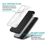 Modern White Marble Glass Case for Vivo T2 5G