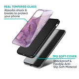 Purple Gold Marble Glass Case for iPhone 14 Pro Max