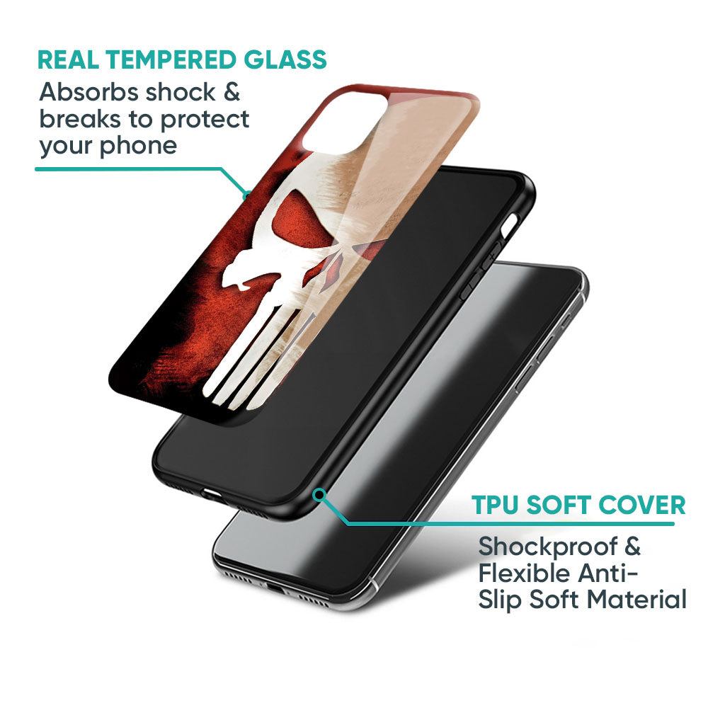 Red Skull Glass Case for iPhone XS Max