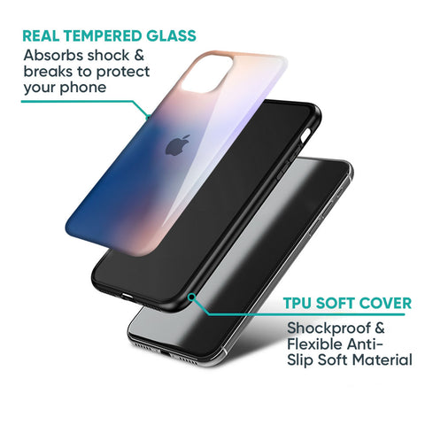 Blue Mauve Gradient Glass Case for iPhone 14 Pro