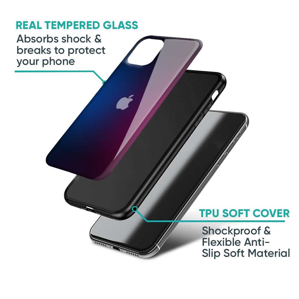 Mix Gradient Shade Glass Case For iPhone XS Max