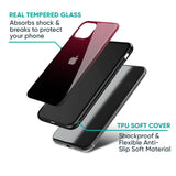 Wine Red Glass Case For iPhone 12 mini
