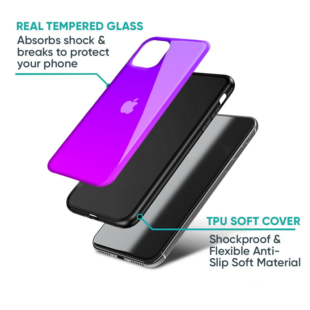 Purple Pink Glass Case for iPhone XS Max