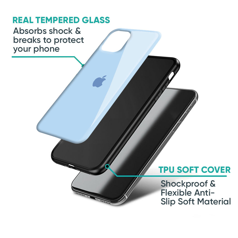 Pastel Sky Blue Glass Case for iPhone XS Max