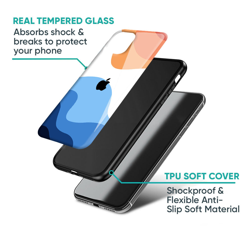 Wavy Color Pattern Glass Case for iPhone XS Max