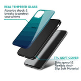 Green Triangle Pattern Glass Case for Realme 11 Pro Plus 5G