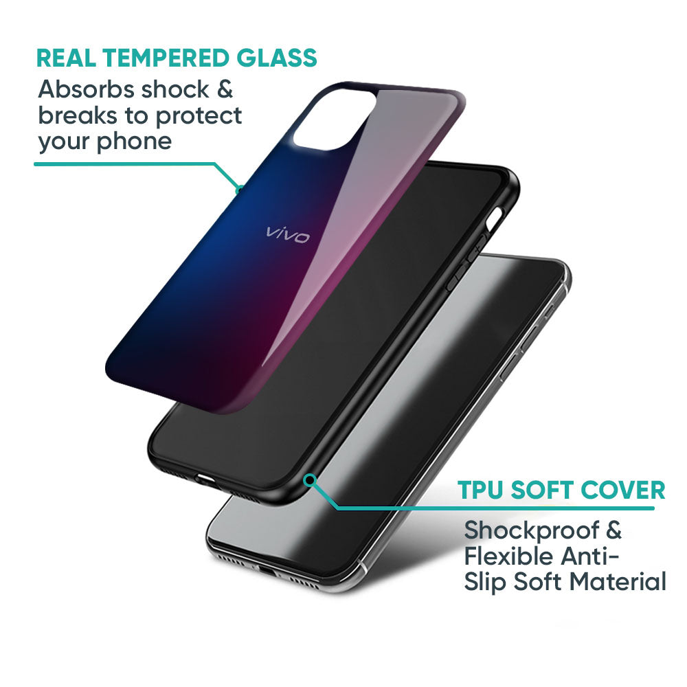 Mix Gradient Shade Glass Case For Vivo X50 Pro