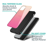 Pastel Pink Gradient Glass Case For Vivo X70 Pro Plus