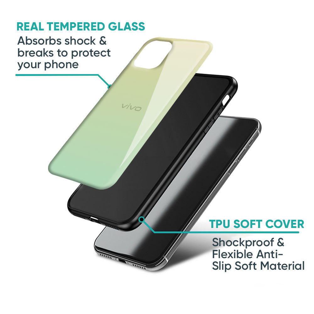 Mint Green Gradient Glass Case for Vivo X50 Pro