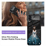 Queen Of Fashion Glass Case for Samsung Galaxy Z Flip4 5G
