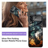 Multicolor Cloudy Smoke Glass Case for Samsung Galaxy Z Flip4 5G