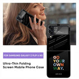 Go Your Own Way Glass Case for Samsung Galaxy Z Flip4 5G