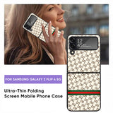 Luxurious Pattern Glass Case for Samsung Galaxy Z Flip4 5G