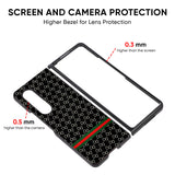 Branded Texture Glass Case for Samsung Galaxy Z Fold4 5G