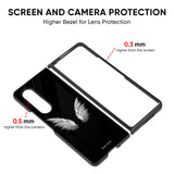 White Angel Wings Glass Case for Samsung Galaxy Z Fold4 5G