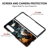 Multicolor Cloudy Smoke Glass Case for Samsung Galaxy Z Fold4 5G