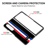 Flag Striped Glass Case for Samsung Galaxy Z Fold4 5G