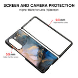 Marble Ink Abstract Glass Case for Samsung Galaxy Z Fold5 5G