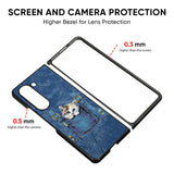 Kitty In Pocket Glass Case for Samsung Galaxy Z Fold5 5G