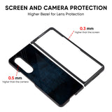 Dark Blue Grunge Glass Case for Samsung Galaxy Z Fold4 5G