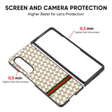Luxurious Pattern Glass Case for Samsung Galaxy Z Fold4 5G