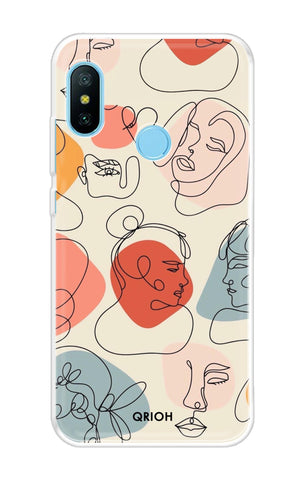 Abstract Faces Xiaomi Redmi 6 Pro Back Cover