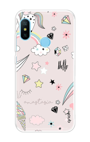 Unicorn Doodle Xiaomi Redmi 6 Pro Back Cover