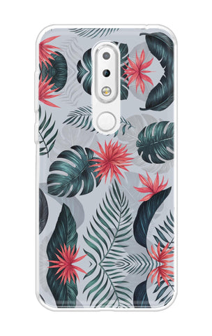 Retro Floral Leaf Nokia 6.1 Plus Back Cover