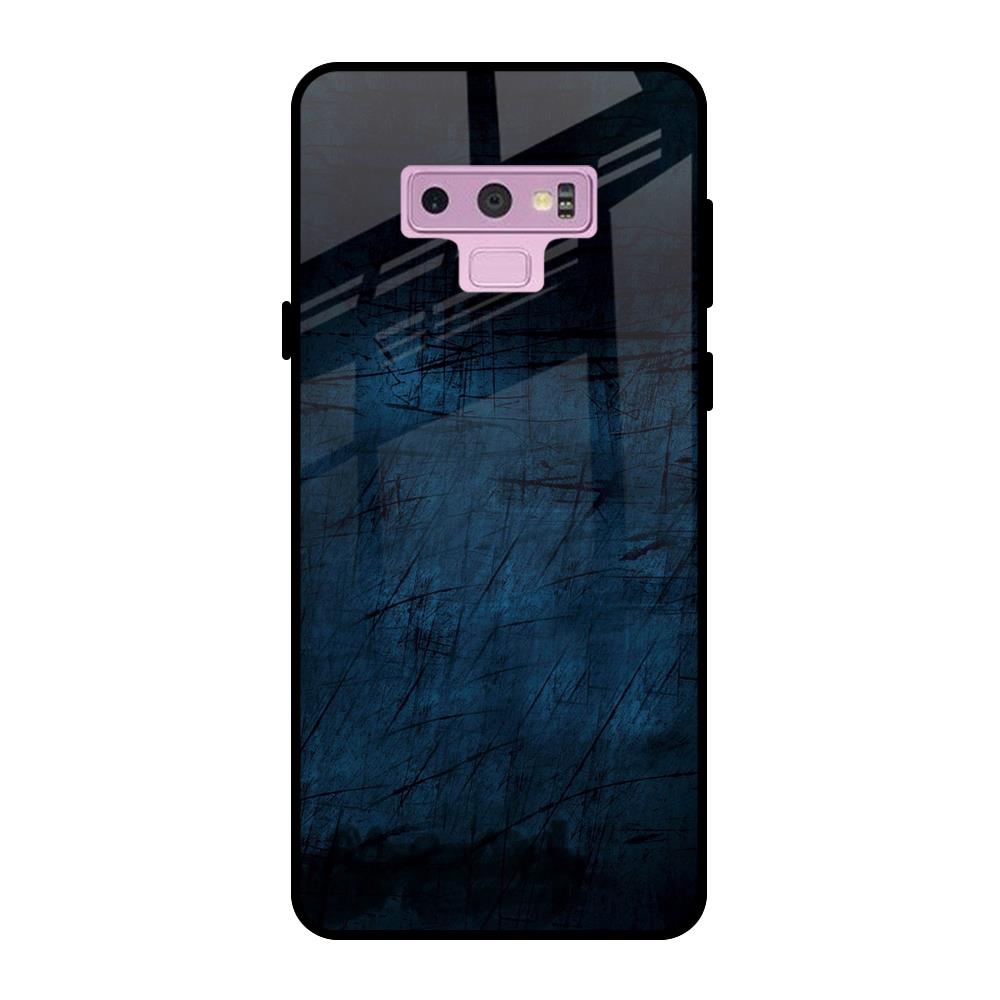 Dark Blue Grunge Samsung Galaxy Note 9 Glass Back Cover Online