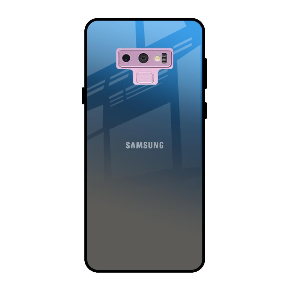Blue Grey Ombre Samsung Galaxy Note 9 Glass Back Cover Online