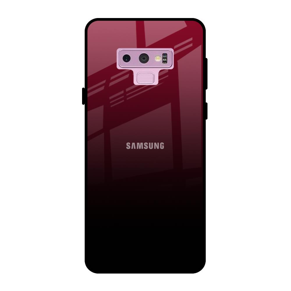 Wine Red Samsung Galaxy Note 9 Glass Back Cover Online