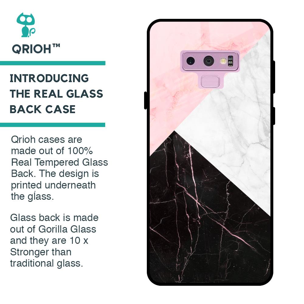 Marble Collage Art Glass Case For Samsung Galaxy Note 9