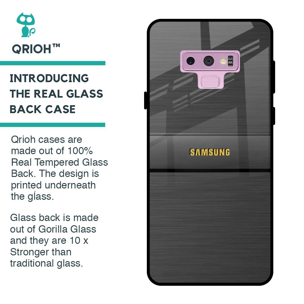 Grey Metallic Glass Case For Samsung Galaxy Note 9