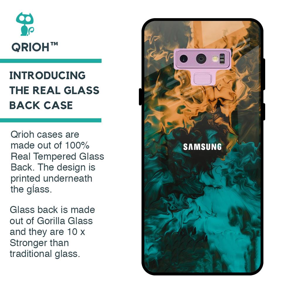 Watercolor Wave Glass Case for Samsung Galaxy Note 9