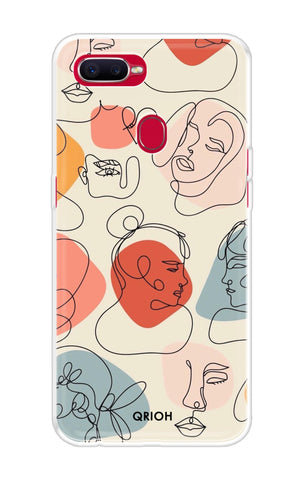 Abstract Faces Oppo F9 Back Cover