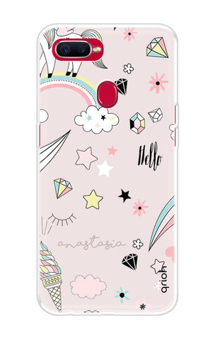 Unicorn Doodle Oppo F9 Back Cover