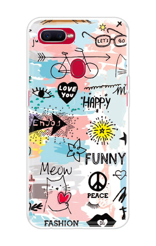 Happy Doodle Oppo F9 Pro Back Cover