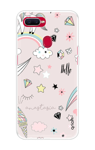 Unicorn Doodle Oppo F9 Pro Back Cover