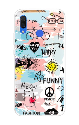 Happy Doodle Huawei Nova 3i Back Cover