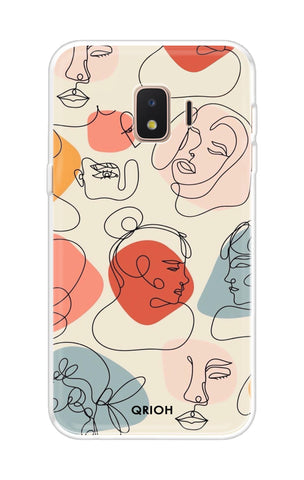 Abstract Faces Samsung J2 Core Back Cover