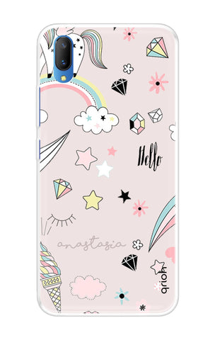 Unicorn Doodle Vivo V11 Back Cover