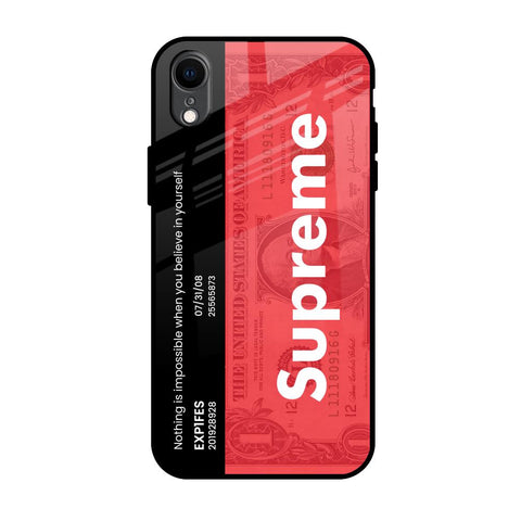 Supreme Ticket iPhone XR Glass Back Cover Online