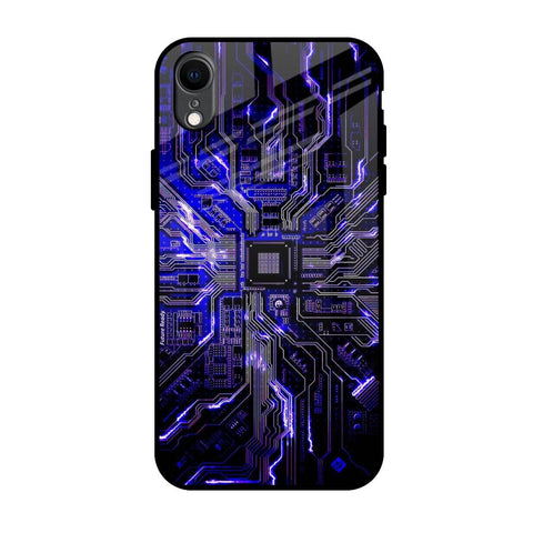Techno Color Pattern iPhone XR Glass Back Cover Online
