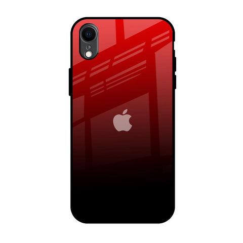 Maroon Faded iPhone XR Glass Back Cover Online