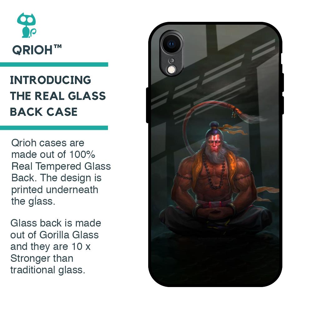 Lord Hanuman Animated Glass Case for iPhone XR