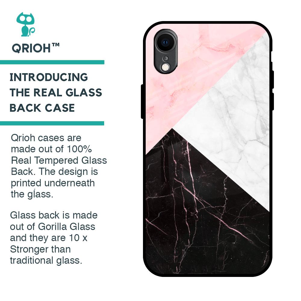 Marble Collage Art Glass Case For iPhone XR