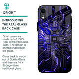 Techno Color Pattern Glass Case For iPhone XR