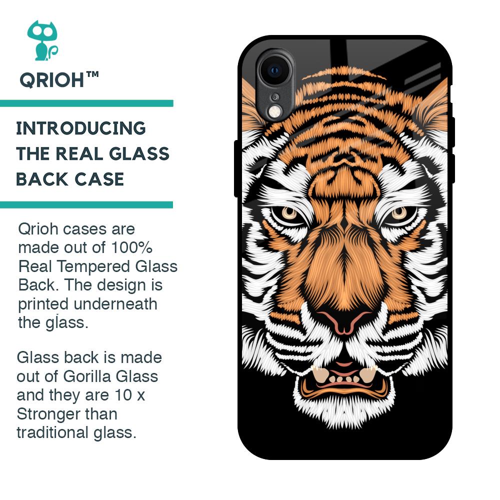Angry Tiger Glass Case For iPhone XR