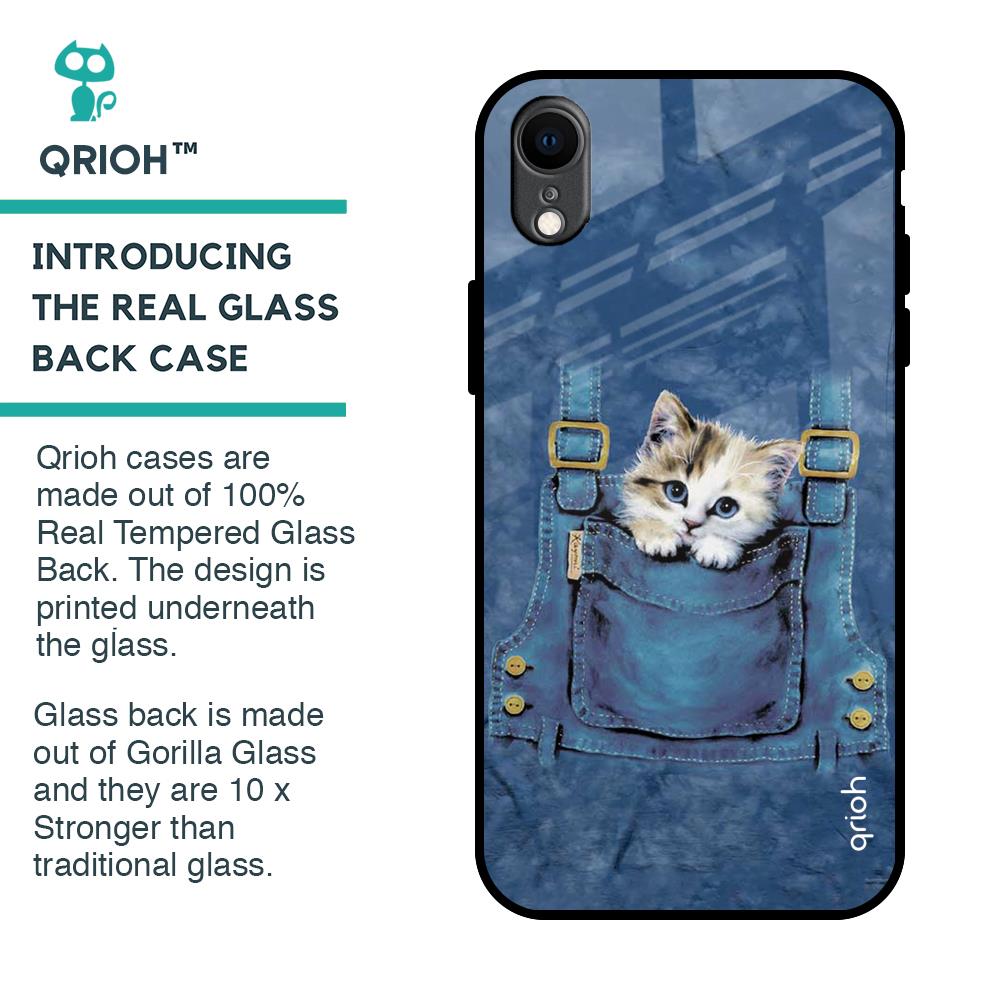 Kitty In Pocket Glass Case For iPhone XR